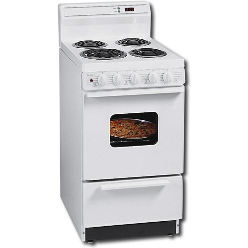 Premier 20 in. 2.4 cu. ft. Oven Freestanding Electric Range with 4 Coil  Burners - White