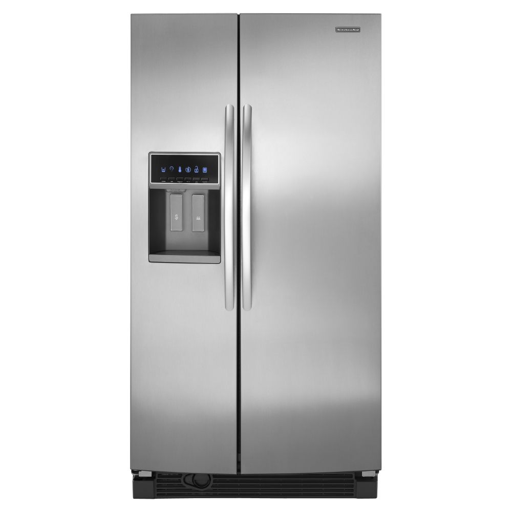 Kitchenaid KSRJ25FXMS 25.6 cu. ft. Side by Side Refrigerator with ...