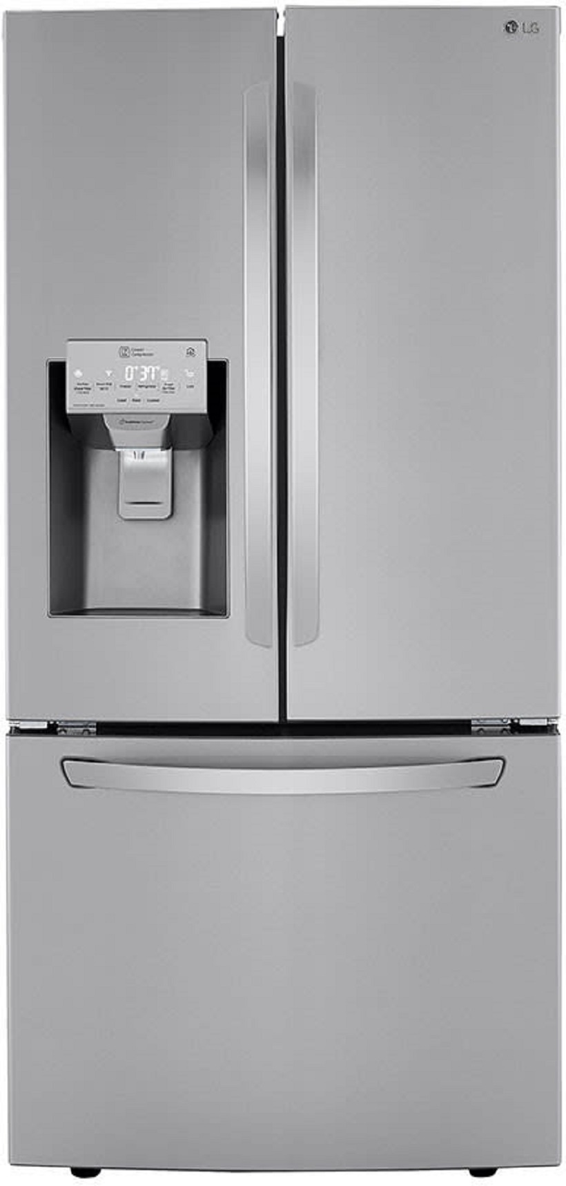 Lg LRFXS2503S 33 Inch, 25 Cu. Ft. French Door Refrigerator with Enabled WiFi PrintProof